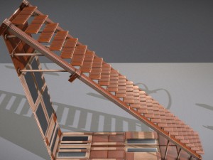 sci-fi ladders and stairs woody Model 3D