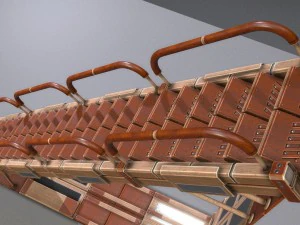 sci-fi ladders and stairs woody 3D Model