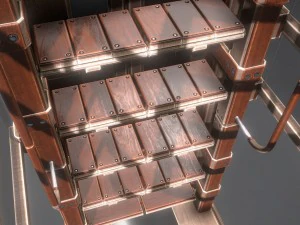 sci-fi ladders and stairs woody 3D Model