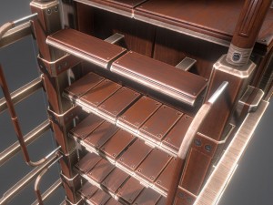 sci-fi ladders and stairs woody Model 3D