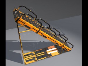sci-fi ladders and stairs orange Modèle 3D