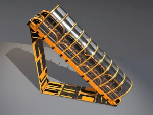 sci-fi ladders and stairs orange 3D Model
