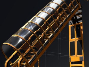sci-fi ladders and stairs orange Modèle 3D