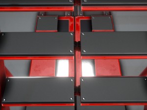 sci-fi ladders and stairs red 3D 模型