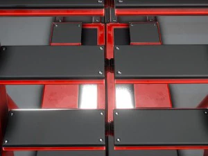 sci-fi ladders and stairs red 3D Model
