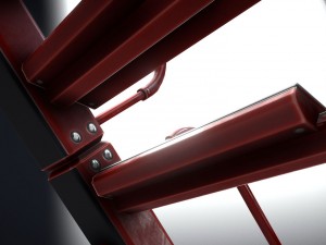 sci-fi ladders and stairs red 3D 模型
