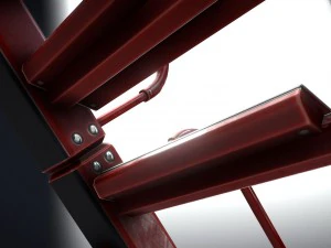 sci-fi ladders and stairs red 3D Model