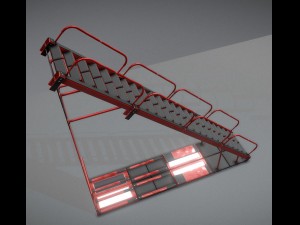 sci-fi ladders and stairs red 3D 模型