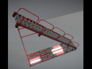 sci-fi ladders and stairs red 3D Model