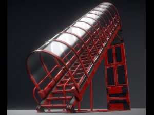sci-fi ladders and stairs red 3D 模型