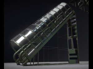 sci-fi ladders and stairs green 3D मॉडल