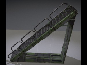 sci-fi ladders and stairs green 3D मॉडल