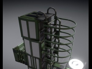 sci-fi ladders and stairs green 3D मॉडल