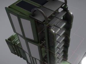 sci-fi ladders and stairs green 3D मॉडल