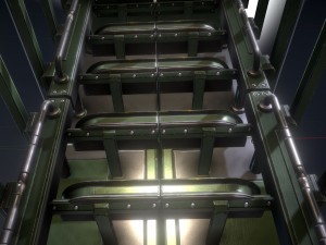 sci-fi ladders and stairs green 3D मॉडल