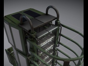 sci-fi ladders and stairs green 3D मॉडल