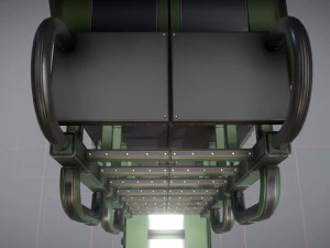 sci-fi ladders and stairs green 3D Model