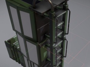 sci-fi ladders and stairs green 3D मॉडल