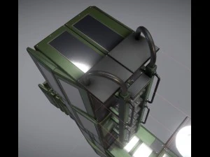 sci-fi ladders and stairs green 3D Model