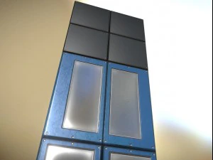 sci-fi ladders and stairs blue 3D Model