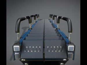 sci-fi ladders and stairs blue 3D Model