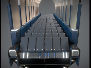 sci-fi ladders and stairs blue 3Dモデル