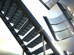 sci-fi ladders and stairs blue 3D Model