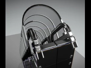 sci-fi ladders and stairs silver 3D Model