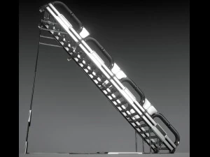 sci-fi ladders and stairs silver 3D Model