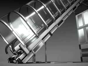 sci-fi ladders and stairs silver 3D Model