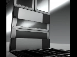 sci-fi ladders and stairs silver 3D Model