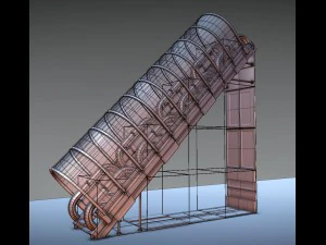 sci-fi ladders and stairs silver 3D Model