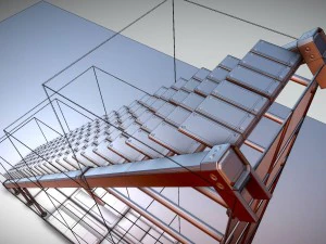 sci-fi ladders and stairs silver 3D Model