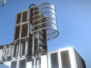 sci-fi ladders and stairs silver 3D Model
