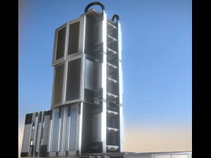 sci-fi ladders and stairs silver 3D Model