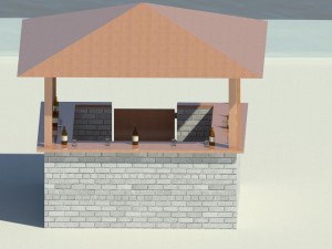outdoor bar 3D-Modell