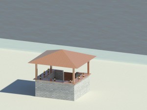 outdoor bar 3D-Modell