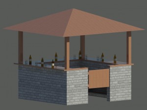 outdoor bar 3D-Modell