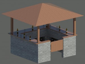 outdoor bar 3D-Modell