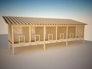 legno di pollaio Modello 3D