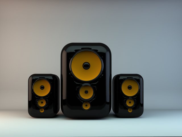 cute mini speaker Model 3D .c4d .max .obj .3ds .fbx .stl .blend 