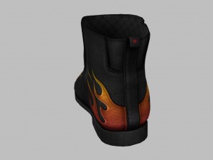 biker boots Modèle 3D