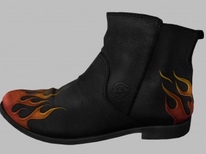 biker boots Modèle 3D