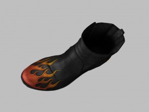 biker boots Modèle 3D