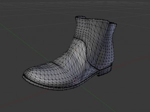 biker boots Modèle 3D