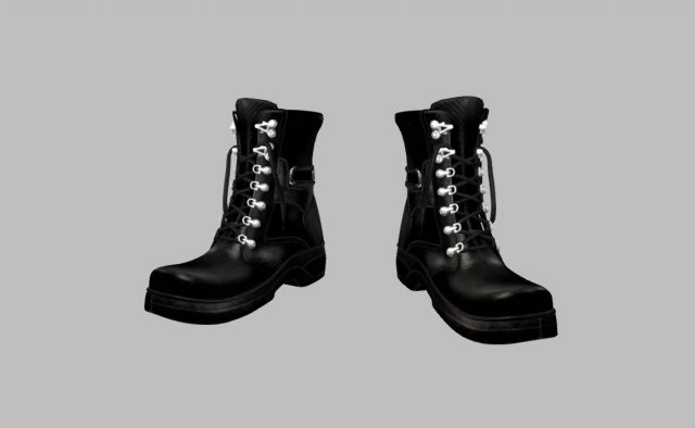 black tactical boots Modelo 3D .c4d .max .obj .3ds .fbx .stl .blend 