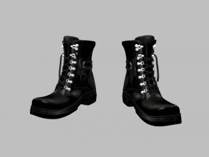 black tactical boots 3D Model
