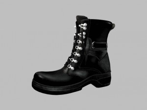 black tactical boots Modelo 3D