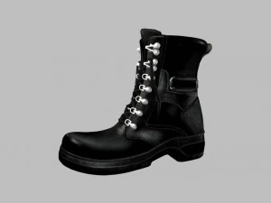 black tactical boots 3D Model