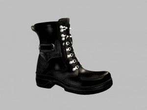 black tactical boots Modelo 3D